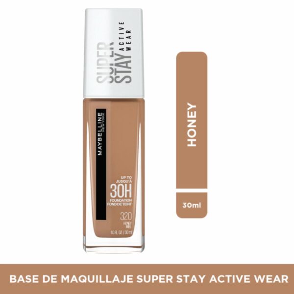 Base De Maquillaje Líquida Super Stay Active Wear Tono 118 Light Beige MAYBELLINE L´ORÉAL - Imagen 14