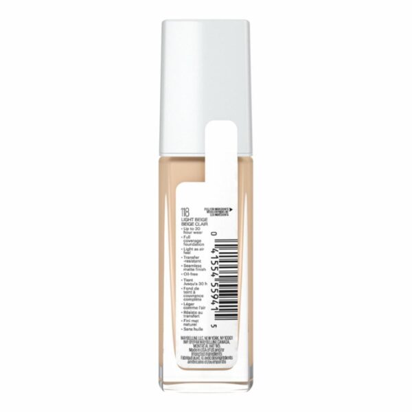 Base De Maquillaje Líquida Super Stay Active Wear Tono 118 Light Beige MAYBELLINE L´ORÉAL - Imagen 4