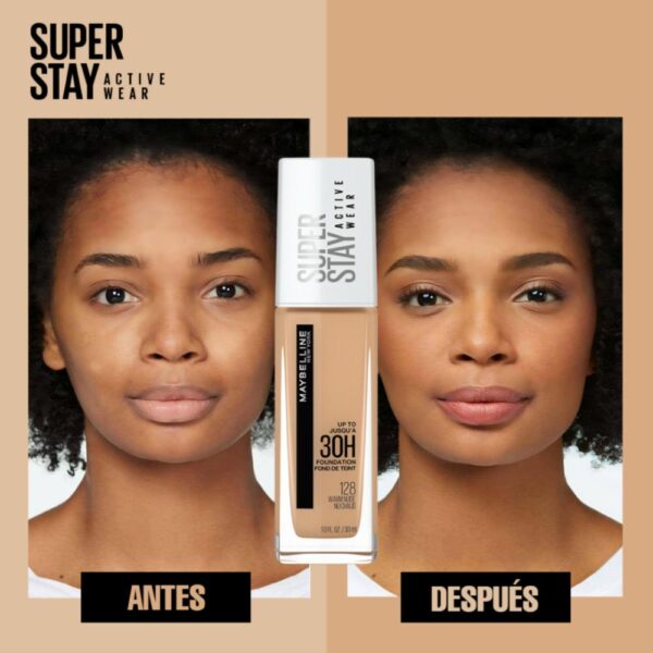 Base De Maquillaje Líquida Super Stay Active Wear Tono 118 Light Beige MAYBELLINE L´ORÉAL - Imagen 6
