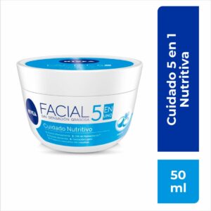 Crema Facial Cuidado Nutritivo 5 En 1 Sin Sensación Grasosa NIVEA 50 Ml