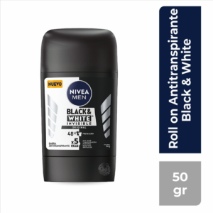 Desodorante En Barra Para Caballero Invisible Black & White NIVEA MEN 50 G