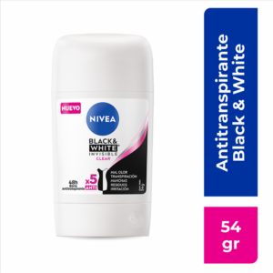 Desodorante En Barra Para Dama Invisible Black & White Clear NIVEA 50 G