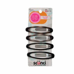 Clips Ovalados Negros X4 CONAIR Paquete