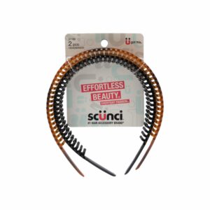 Diadema Con Dientes Negra Y Café CONAIR Longitud Perfecta