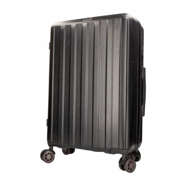 Maleta De Viaje De Textura Dura Color Negro TRANSWORLD LUGGAGE 60 Cm - Imagen 3
