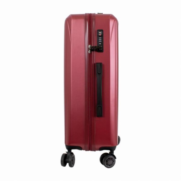 Maleta De Viaje De Textura Dura Color Vino TRANSWORLD LUGGAGE 60 Cm - Imagen 2