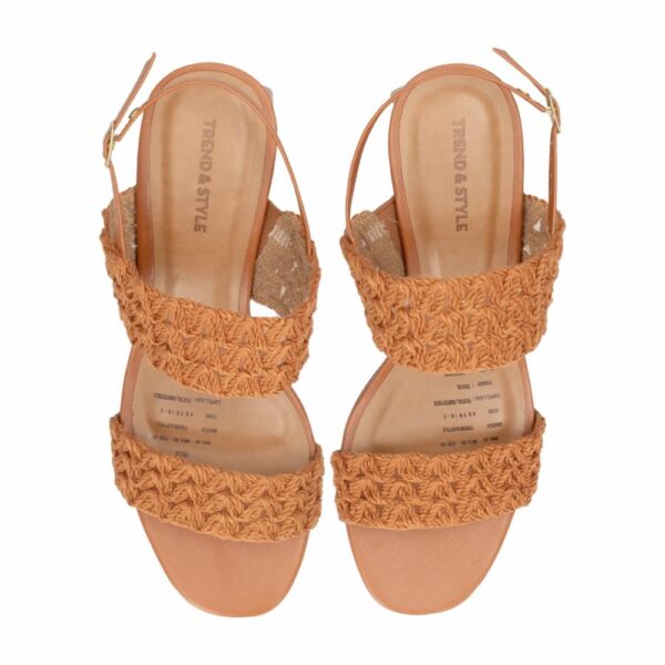 Sandalia Taco Tejido Terracota TREND & STYLE - Imagen 2