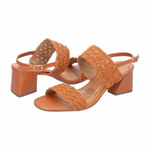 Sandalia Taco Tejido Terracota TREND & STYLE