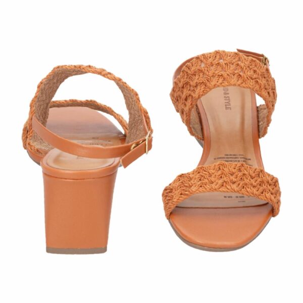 Sandalia Taco Tejido Terracota TREND & STYLE - Imagen 3