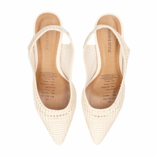 Zapato De Taco Tejido Beige TREND & STYLE - Imagen 2