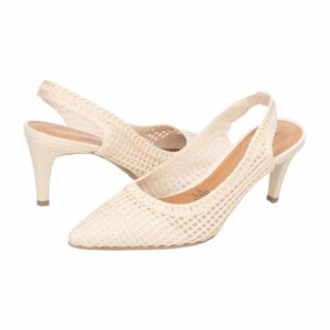 Zapato De Taco Tejido Beige TREND & STYLE