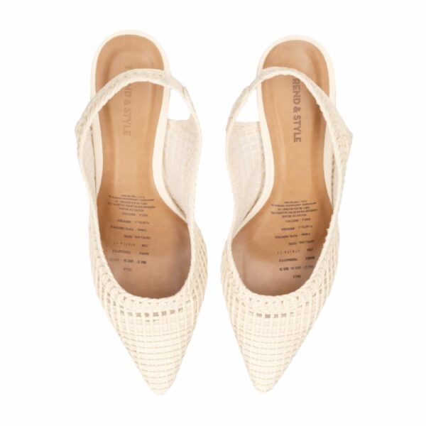 Zapato De Taco Tejido Beige TREND & STYLE - Imagen 2