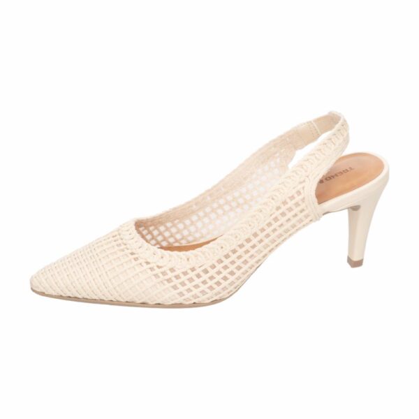 Zapato De Taco Tejido Beige TREND & STYLE - Imagen 5