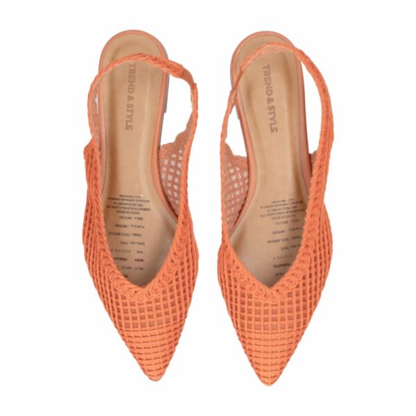 Zapatilla Flat Tejido Naranja TREND & STYLE - Imagen 2