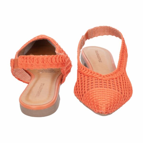 Zapatilla Flat Tejido Naranja TREND & STYLE - Imagen 3