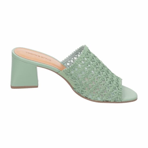 Sandalia Taco Tejido Verde Claro TREND & STYLE - Imagen 4
