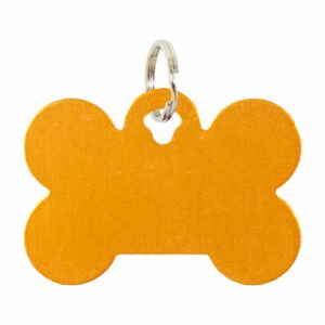 Placa Para Collar Metalica Con Forma De Hueso Color Rose Gold DRAGON ENGRAVERS Unidad