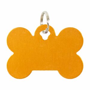 Placa Para Collar Metalica Con Forma De Hueso Color Rose Gold DRAGON ENGRAVERS Unidad