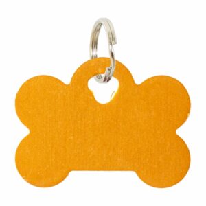 Placa Para Collar Metalica Con Forma De Hueso Color Rose Gold DRAGON ENGRAVERS Unidad