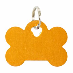 Placa Para Collar Metalica Con Forma De Hueso Color Rose Gold DRAGON ENGRAVERS Unidad