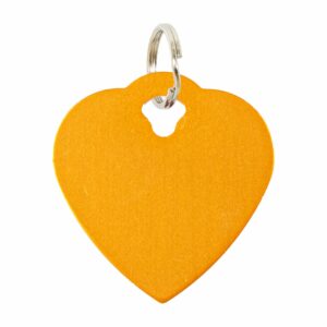 Placa Para Collar Metalica Con Forma De Corazon Color Rose Gold DRAGON ENGRAVERS Unidad