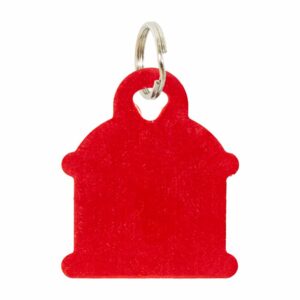 Placa Para Collar Metalica Con Forma De Hidrante Color Rojo DRAGON ENGRAVERS Unidad