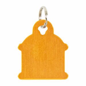 Placa Para Collar Metalica Con Forma De Hidrante Color Rose Gold DRAGON ENGRAVERS Unidad