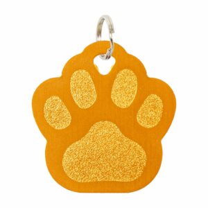 Placa Para Collar Metalica Con Forma De Huellas Color Rose Gold DRAGON ENGRAVERS Unidad