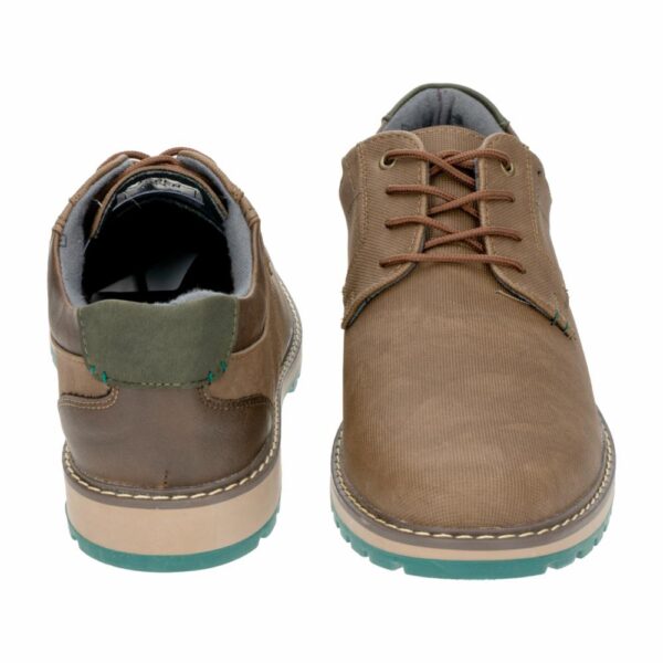 Zapato Casual Cordón Tabaco Con Verde ERSON - Imagen 2