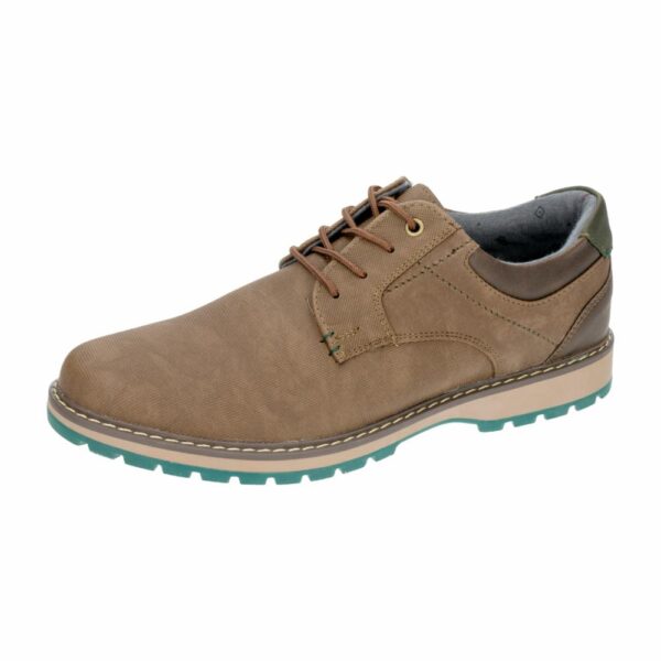 Zapato Casual Cordón Tabaco Con Verde ERSON - Imagen 5