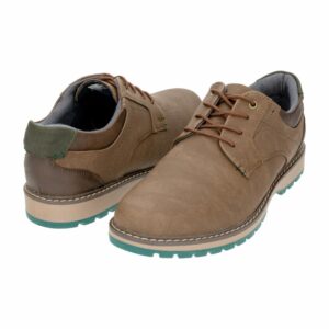 Zapato Casual Cordón Tabaco Con Verde ERSON
