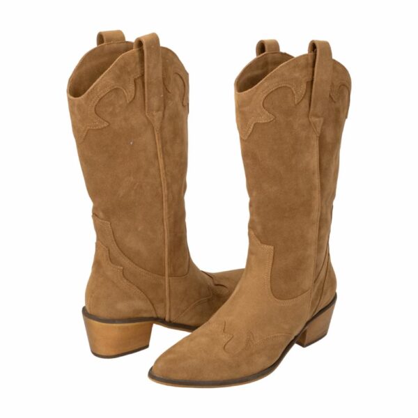 Botas Con Taco Tipo Vaqueras Cafés OTUS Talla 39