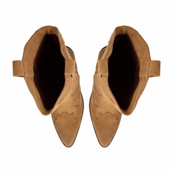 Botas Con Taco Tipo Vaqueras Cafés OTUS Talla 39 - Imagen 2