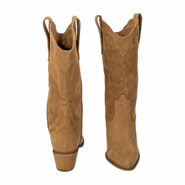 Botas Con Taco Tipo Vaqueras Cafés OTUS Talla 39 - Imagen 3