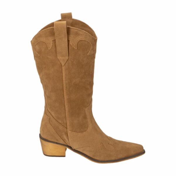 Botas Con Taco Tipo Vaqueras Cafés OTUS Talla 39 - Imagen 5