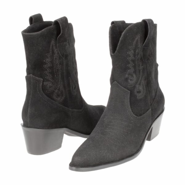 Botín Texan Taco 3 1/2 Cm Negro OTUS