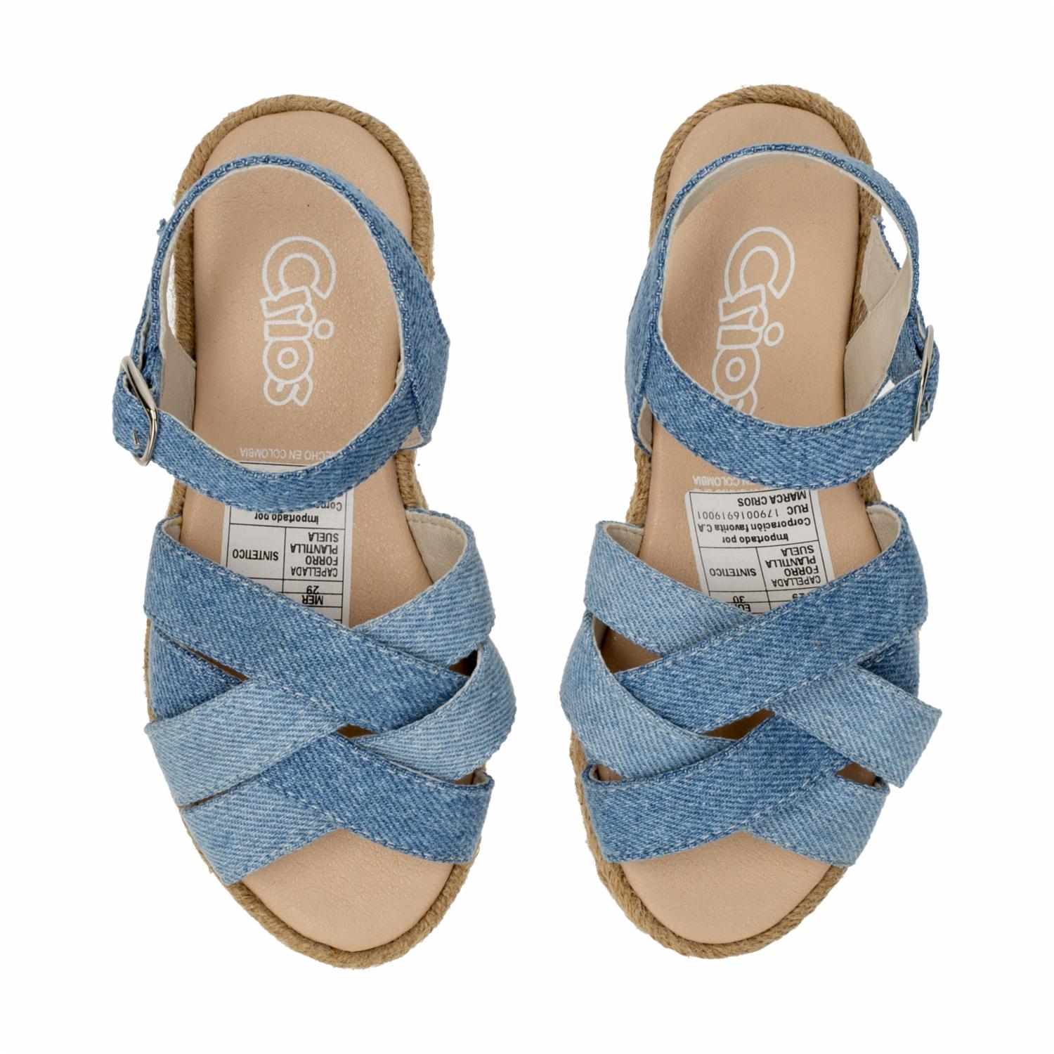 Sandalias Yute Diseño Denim Jean CRIOS - Imagen 2