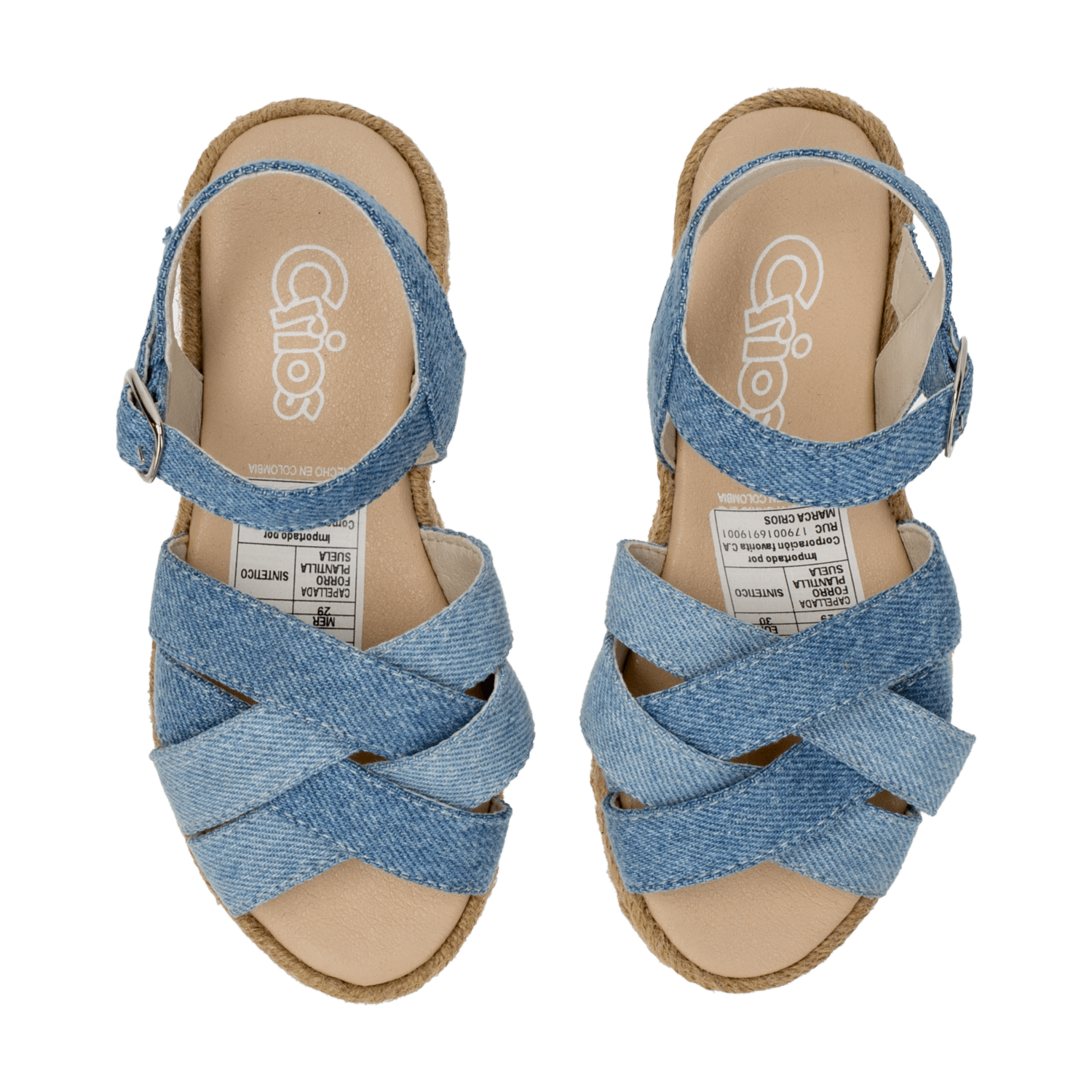 Sandalias Yute Diseño Denim Jean CRIOS