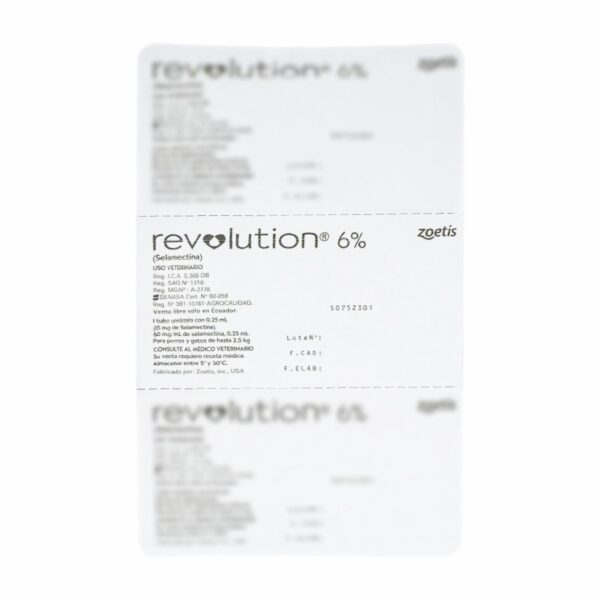 Revolution 6% Rosado ZOETIS 2,5 Kg - Imagen 2