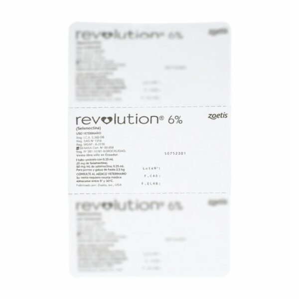 Revolution 6% Rosado ZOETIS 2,5 Kg - Imagen 2