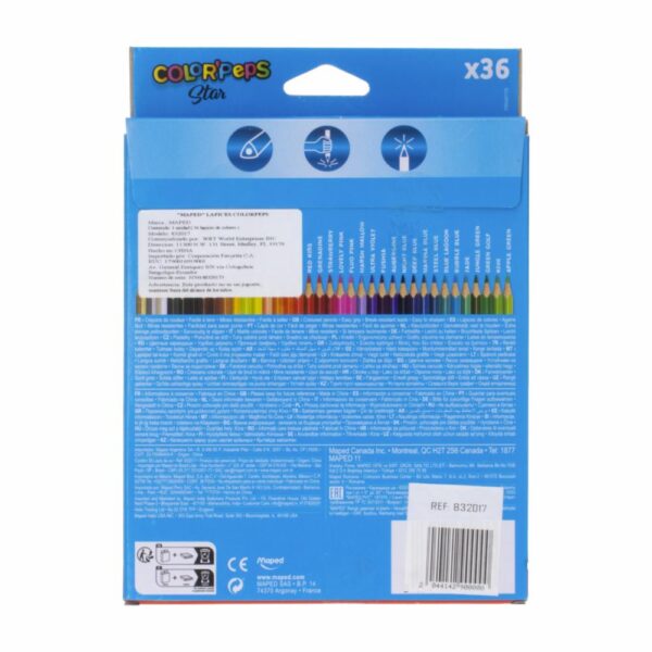 Lapices De Colores MAPED X 36 Uds - Imagen 2
