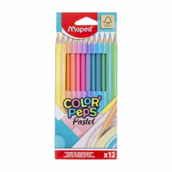 Lapices De Colores Color Peps Pastel MAPED X 12 Uds