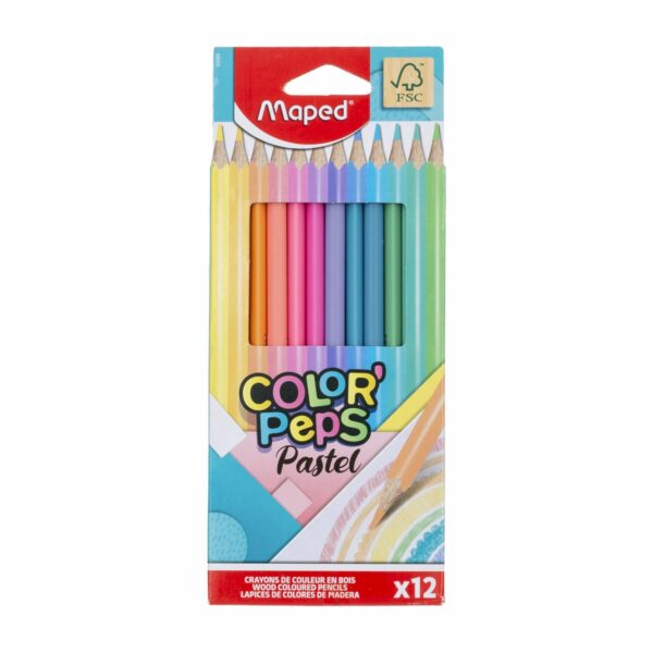 Lapices De Colores Color Peps Pastel MAPED X 12 Uds
