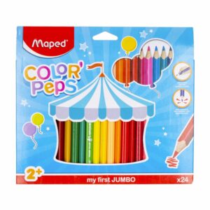 Lapices De Colores Jumbo Diseño Color Peps MAPED X 24 Uds