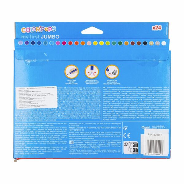 Lapices De Colores Jumbo Diseño Color Peps MAPED X 24 Uds - Imagen 2