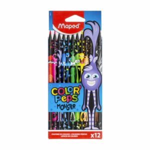 Lapices De Colores Color Peps Diseño Black Monster MAPED X 12 Uds