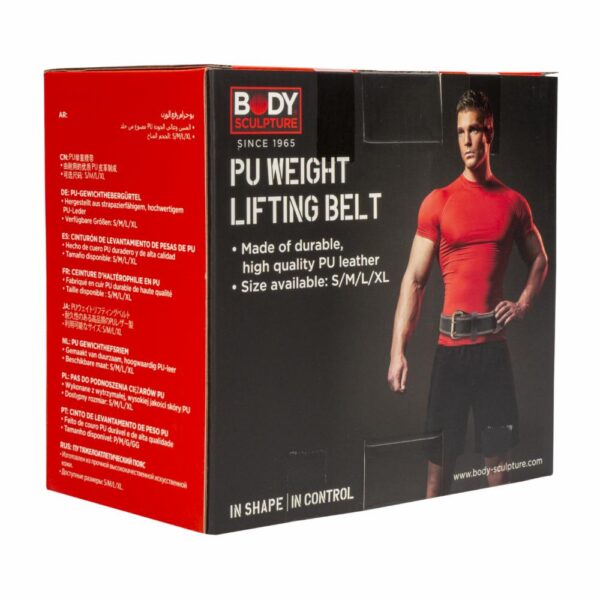 Cinturón Deportivo Para Levantar Pesas De Cuero BODY SCULPTURE L - Imagen 5