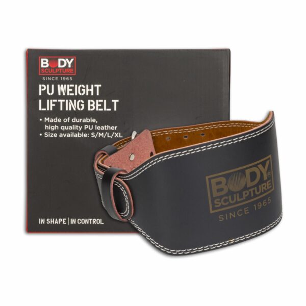 Cinturón Deportivo Para Levantar Pesas De Cuero BODY SCULPTURE M - Imagen 3