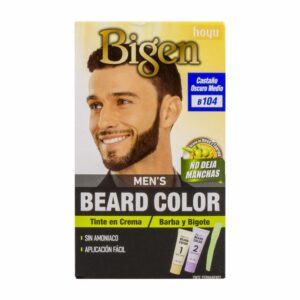 Tinte Para Barba Y Bigote Sin Amoníaco N° B.104 Castaño Oscuro Medio BIGEN MEN´S 1 Kit