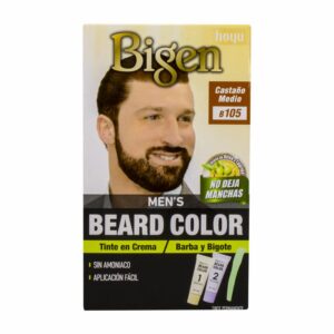Tinte Para Barba Y Bigote Sin Amoníaco N° B.105 Castaño Medio BIGEN MEN´S 1 Kit